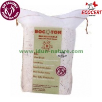 Toallitas maxi de algod�n 100% Bio para beb� BOCOTON